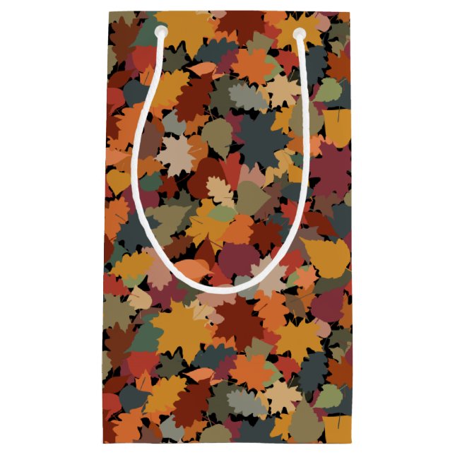 Sacola Para Presentes Pequena Queda e folhetos (Frente)