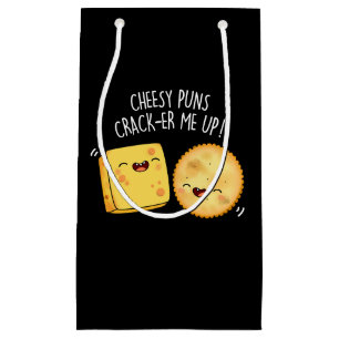 Sacola Para Presentes Pequena Queijo Puns Crack-Me Engraçado Queijo Engraçado Pu