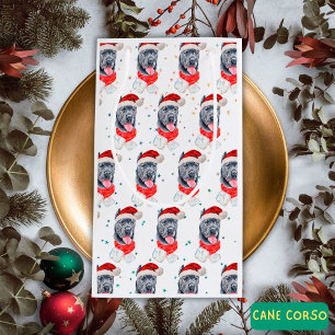 Sacola Para Presentes Pequena Raça de Cão Cane Corso Estrelas de Natal