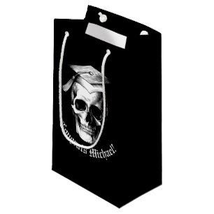 Sacola Para Presentes Pequena Radiologia da Festa de formatura Gótica do Crânio