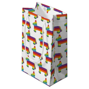 Sacola Para Presentes Pequena Rainbow Donkey Pinata Piñata Fiesta Party Animal