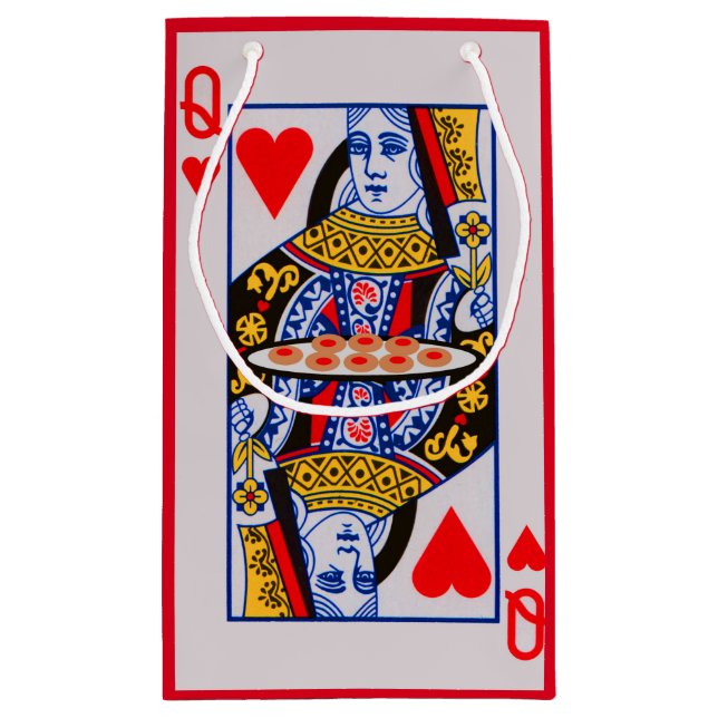 Sacola Para Presentes Pequena Rainha dos Corações (Verso)