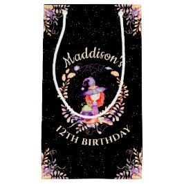 Sacola Para Presentes Pequena Rapariga Bruxa Watercolor