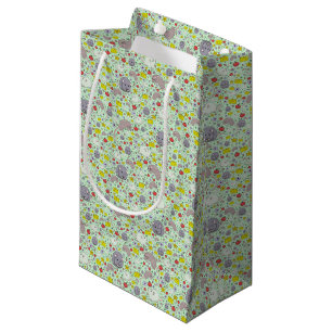 Sacola Para Presentes Pequena Ratos e Ratos em Verde