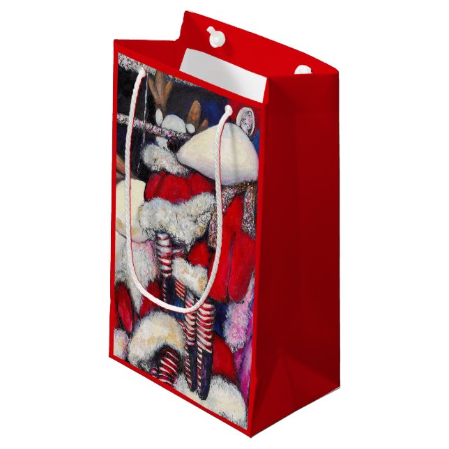 Sacola Para Presentes Pequena Realidade das Férias (Frente inclinada)