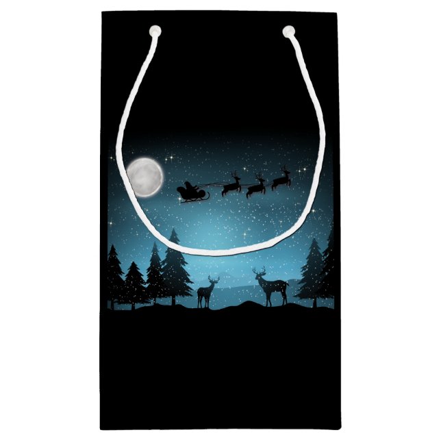 Sacola Para Presentes Pequena Rebelde Adorável À Noite (Verso)