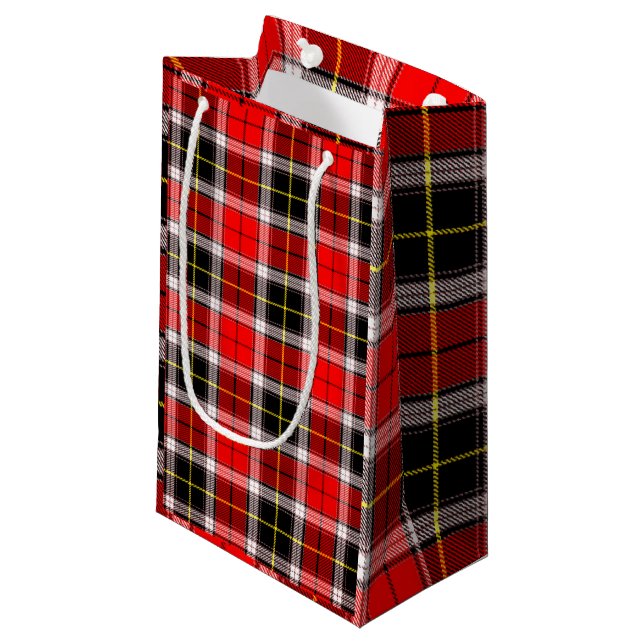 Sacola Para Presentes Pequena Red Tartan (Frente inclinada)