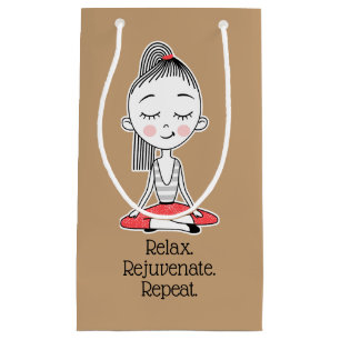 Sacola Para Presentes Pequena Relaxe Zen Peace Yoga