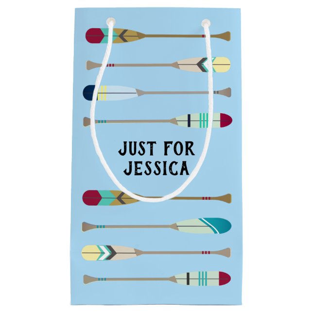 Sacola Para Presentes Pequena Remos em estilo retrô (Frente)