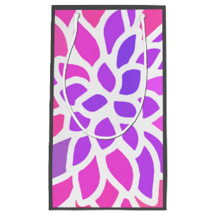 Sacola Para Presentes Pequena Retroativo da Flor de Hippie Rosa