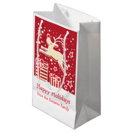 Sacola Para Presentes Pequena Ringas bonitas a andar por cima da bolsa de presen