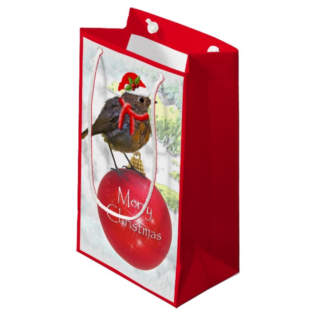 Sacola Para Presentes Pequena Robin Gift Bag (Frente inclinada)