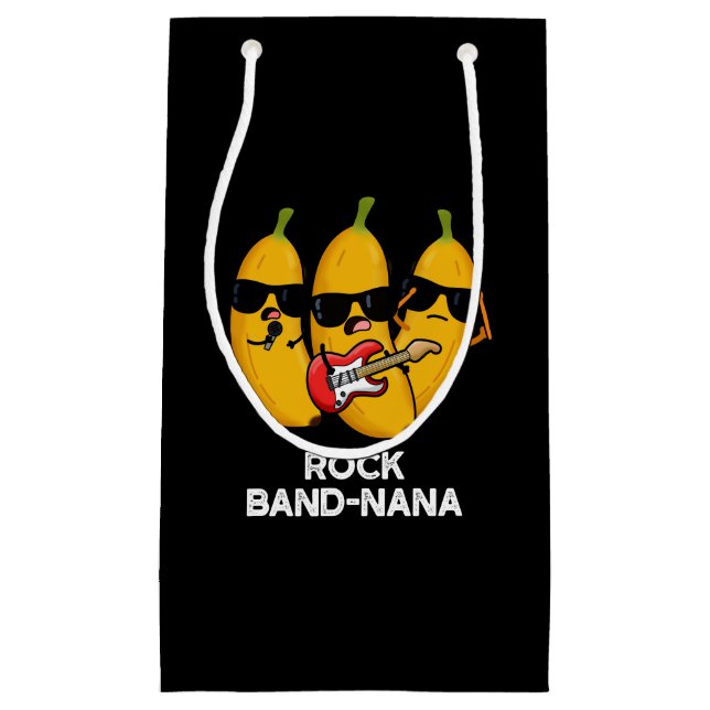 Sacola Para Presentes Pequena Rock Banda Nana Funny Banana Pun (Frente)