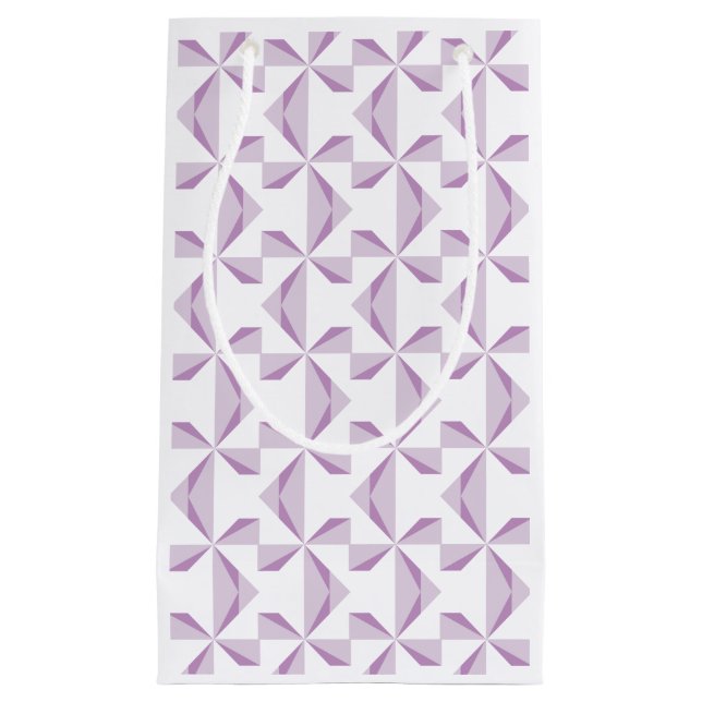 Sacola Para Presentes Pequena Rodinhas roxas (Frente)