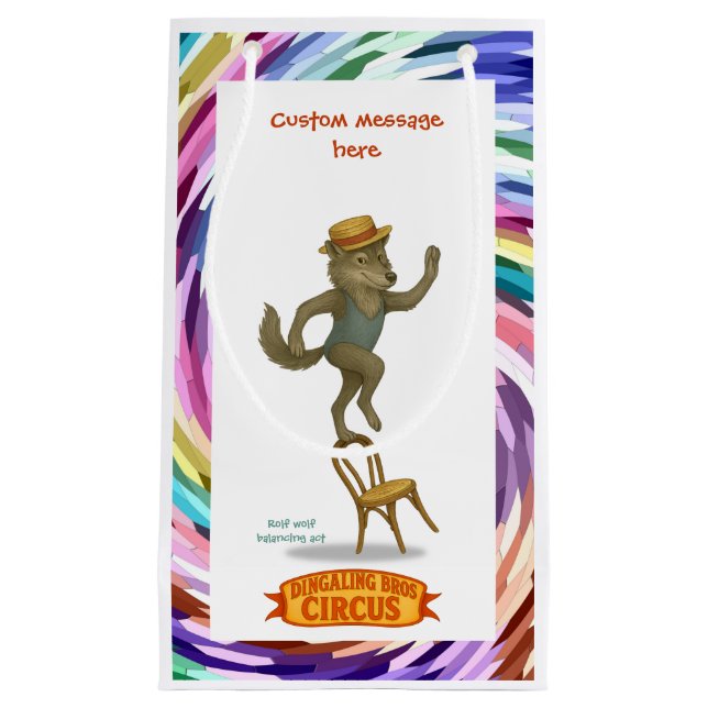 Sacola Para Presentes Pequena Rolf wolf balancing act (Frente)