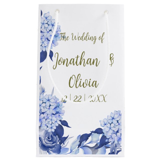 Sacola Para Presentes Pequena Romantic Field purple Flowers (Frente)