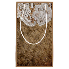 Sacola Para Presentes Pequena romba de casamento e renda do país russo ocidental