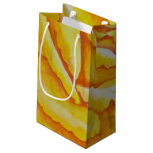 Sacola Para Presentes Pequena Rosa amarelo