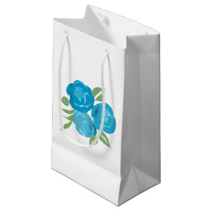 Sacola Para Presentes Pequena Rosa Aqua - Saco do Presente