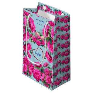 Sacola Para Presentes Pequena Rosa Azul - Hora da Festa