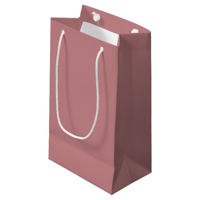 Sacola Para Presentes Pequena Rosa Empoeirada (Frente inclinada)