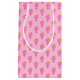 Sacola Para Presentes Pequena Rosa Feminista