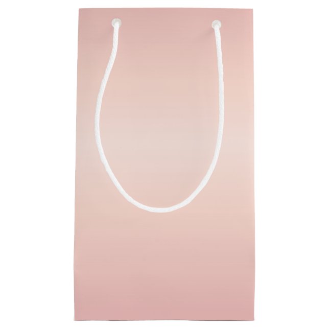 Sacola Para Presentes Pequena Rosa Gradient Stripes (Frente)