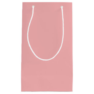 Sacola Para Presentes Pequena Rosa Pastel Sólido