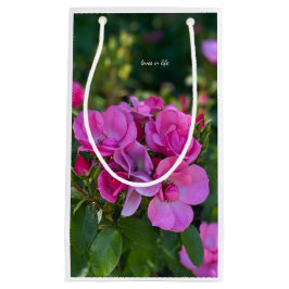 Sacola Para Presentes Pequena Rosa Rosa Rosa lavanda