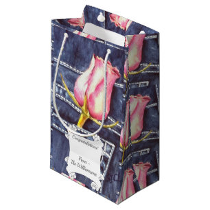 Sacola Para Presentes Pequena Rosa Rosa Rosa Solteiro