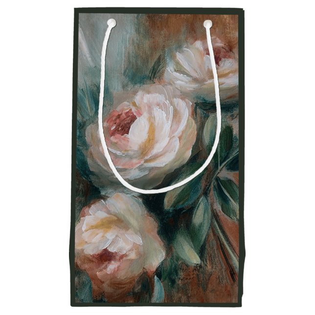 Sacola Para Presentes Pequena Rosas Brancas (Frente)