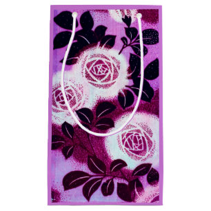 Sacola Para Presentes Pequena Rosas, Design de Vintage Japonês