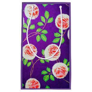 Sacola Para Presentes Pequena Rosas, Design de Vintage Japonês