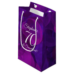 Sacola Para Presentes Pequena Roxo 70 Elegante e Festa de aniversário sensacion