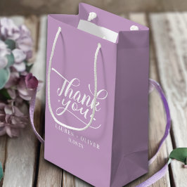 Sacola Para Presentes Pequena Roxo Lilás | Agradecimento de Casamento Minimalist