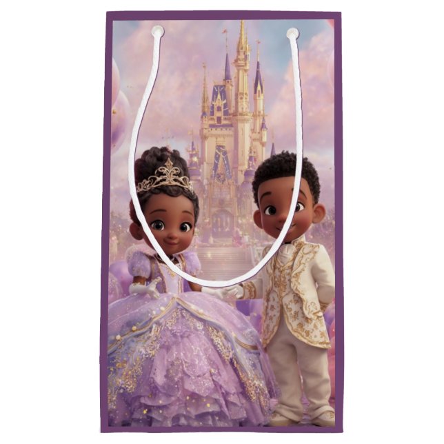 Sacola Para Presentes Pequena Royal Toddler Celebration (Frente)