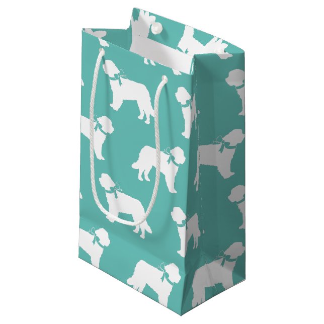 Sacola Para Presentes Pequena Rua Bernard Dog Puppy (Frente inclinada)