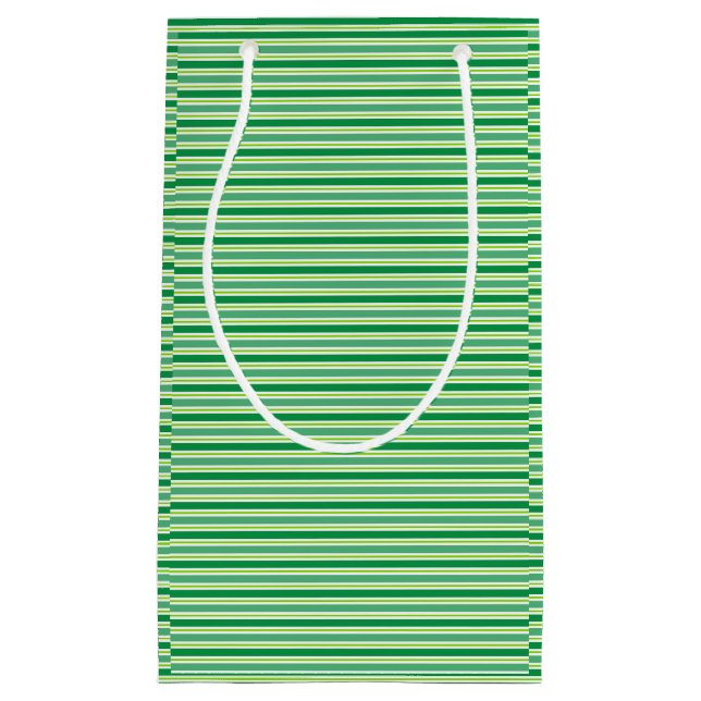 Sacola Para Presentes Pequena Rua. Patterno Verde do Dia de Patrick, 54608 (Frente)