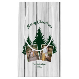 Sacola Para Presentes Pequena Rustic Woodland Christmas Photo