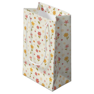 Sacola Para Presentes Pequena Saca de Presente de Flor Sorridente Fofa