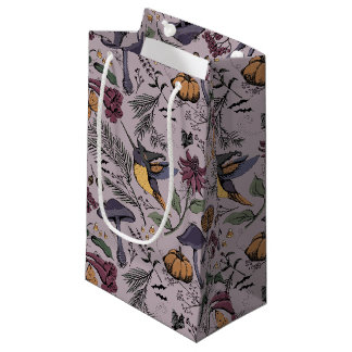 Sacola Para Presentes Pequena Saca de Presente Jardim Beija-flor Assustador