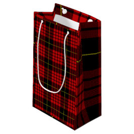 Sacola Para Presentes Pequena Saca de Presente Xadrez Vermelho