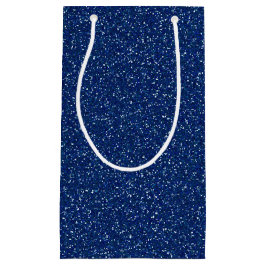 Sacola Para Presentes Pequena Saco azul escuro do presente do brilho da faísca