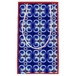 Sacola Para Presentes Pequena Saco azul requintado do presente do teste padrão