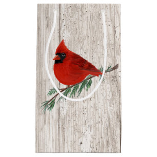 Sacola Para Presentes Pequena Saco cardinal do presente