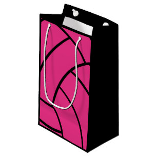 Sacola Para Presentes Pequena Saco cor-de-rosa do presente do voleibol