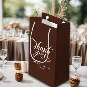 Sacola Para Presentes Pequena Saco de agradecimento de casamento minimalista mar