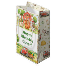 Saco de Favor de Aniversário da Fazenda Fofa