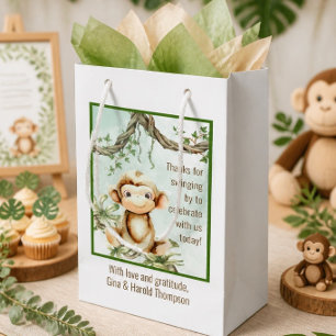 Sacola Para Presentes Pequena Saco de Favor para Chá de Bebê de Macaco