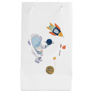 Sacola Para Presentes Pequena Saco de Oferta de Aniversário de criança de Espaço